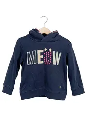 Vorschaubild 1 von Kinder Kapuzenpullover Gr. 92/98 Blau Casual MEOW Schriftzug
