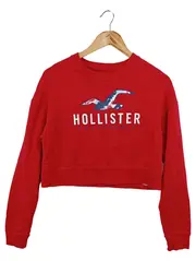 Vorschaubild 1 von Damen Sweatshirt Rot Gr. 34/XS Casual Modern Logo-Print