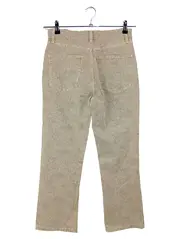 Vorschaubild 2 von Damen Jeans Regular Fit Gr. 38 Beige Blumenmuster Casual