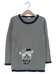 Vorschaubild 1 von Kinder Pullover Gr. 116 Grau Tiermotiv Langarm Casual