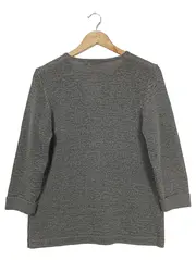 Vorschaubild 2 von Damen Strickjacke Grau Gr. 40/M Klassisch Elegant 3/4-Arm