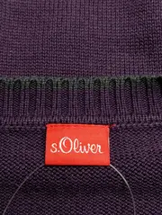 Vorschaubild 3 von Kinder Pullover Gr. 152 Lila Argyle Muster V-Ausschnitt Casual