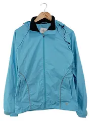 Vorschaubild 1 von Damen Trainingsjacke Gr. 36/S Blau Sportlich Kapuze Windproof
