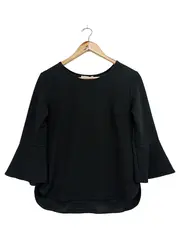 Vorschaubild 1 von Damen Bluse Schwarz Gr. 36/S Elegant Minimalistisch