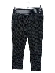 Vorschaubild 1 von Damen Stoffhose Gr. 40 L Schwarz Gepunktet Casual