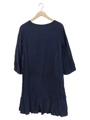 Vorschaubild 2 von Damen Blusenkleid Gr. 36/S Blau Elegant Cupro Viskose