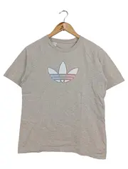 Vorschaubild 1 von Damen T-Shirt Gr. 36/S Grau Casual Sportlich Logo-Print Baumwolle