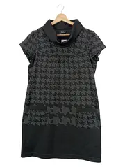 Vorschaubild 1 von TAIFUN Etuikleid Gr. 42 XL Schwarz Grafisch Business Elegant Midikleid