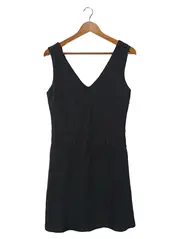 Vorschaubild 1 von Etuikleid Damen Gr. 40/L Schwarz Wolle Business Klassisch