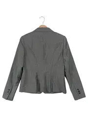 Vorschaubild 2 von Damen Blazer Gr. 38 Grau Wolle Business Elegant Jacke Sakko