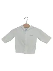 Vorschaubild 1 von Kinder Kapuzenpullover Gr. 56 Weiß Casual Reißverschluss