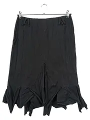 Vorschaubild 1 von Damen A-Linienrock Gr. 40/L Schwarz Wolle Elegant Midirock