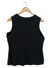 Vorschaubild 2 von Damen Top Ärmellos L Schwarz Strukturmuster Casual Gr. 40