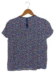 Vorschaubild 2 von Damen Bluse 32/XXS Blau Florales Muster Casual Kurzarm