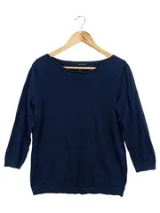 Vorschaubild 1 von Damen Langarmshirt Gr. 40/L Blau Casual Basic