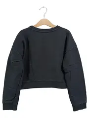 Vorschaubild 2 von Kinder Sweatshirt Gr. 140 Schwarz Logo-Print Casual Modern