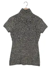 Vorschaubild 2 von Damen Strickjacke Gr. 36/S Mehrfarbig Meliert Kurzarm Knopfleiste