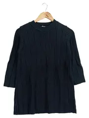 Vorschaubild 1 von Pullover Damen Gr. 34/XS Schwarz Rippstrick 3/4-Arm