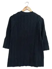 Vorschaubild 2 von Pullover Damen Gr. 34/XS Schwarz Rippstrick 3/4-Arm