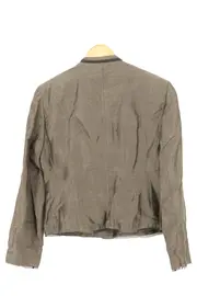 Vorschaubild 2 von Damen Blazer Gr. 38/M Oliv Elegant Leinen Business Jacke