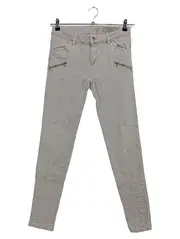 Vorschaubild 1 von Damen Stoffhose Gr. 34 W26 Beige Casual Reißverschluss